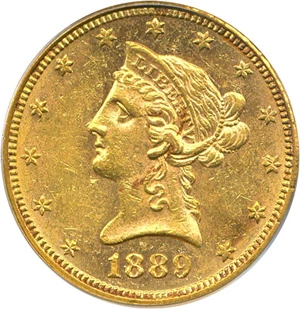 image for: 1889 $10 PCGS MS60