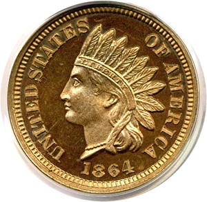 image for: 1864 1c CN PCGS Proof 65 Cameo