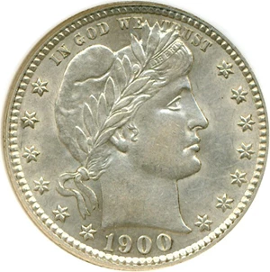 image for: 1900-S 25c DGS AU55 (Cleaned)