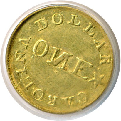 image for: C. Bechtler G$1 N REVERSED PCGS MS61