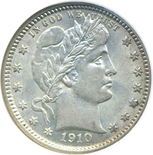 image for: 1910 25c DGS AU55