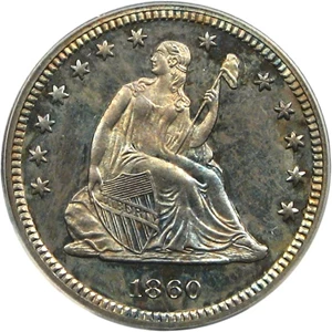image for: 1860 25c PCGS Proof 63