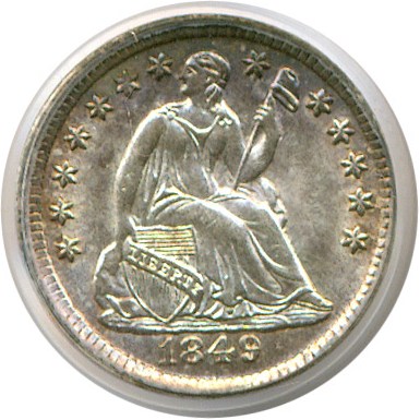 image for: 1849/6 H10c  PCGS MS63