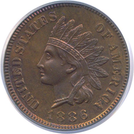 image for: 1886 1c  PCGS Proof 64 RB OGH