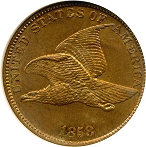 image for: 1858 1c Large Letters NGC MS64