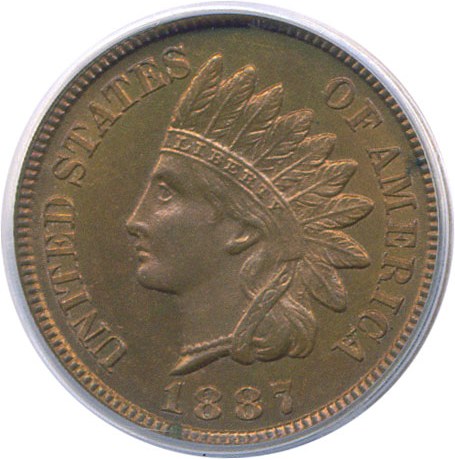 image for: 1887 1c  PCGS Proof 65 RB OGH