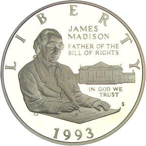image for: 1993-S 50c Madison PCGS Proof 70 DCameo