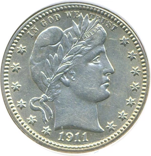 image for: 1911-S 25c DGS AU55 (Lightly Cleaned)