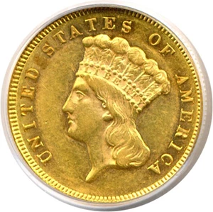 image for: 1879 $3 PCGS AU55