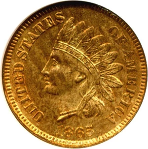 image for: 1865 1c NGC MS65 RD