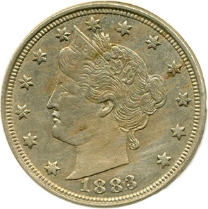 image for: 1883 5c With Cents DGS XF45 (Cleaned, Scratched)