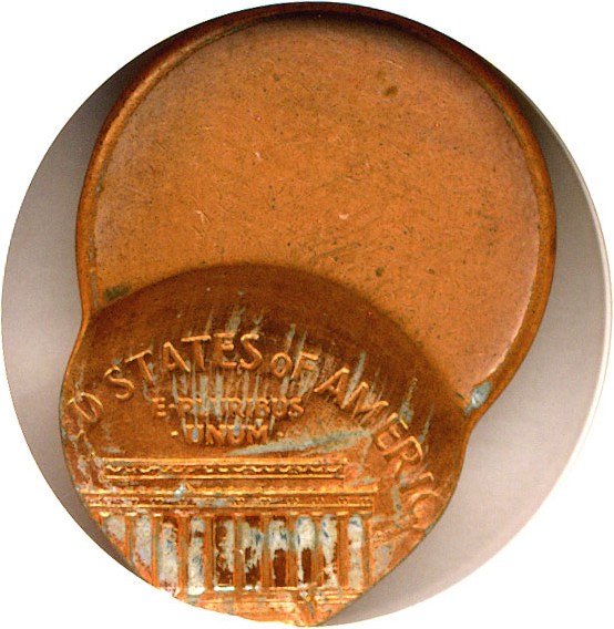 image for: Mint Error: 1993-D 1c  NGC MS64 RB - Struck 55% Off Center