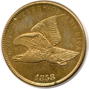 image for: 1858 1c Small Letters PCGS MS64