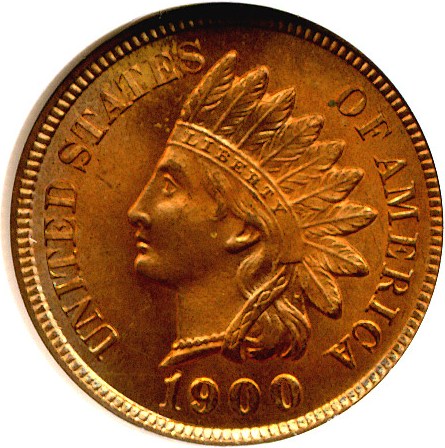 image for: 1900 1c  NGC MS65 RD