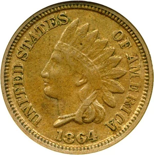 image for: 1864 1c Copper Nickel DGS XF45 (Light Corrosion)