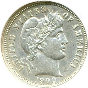 image for: 1900-O 10c DGS AU58 (Cleaned)
