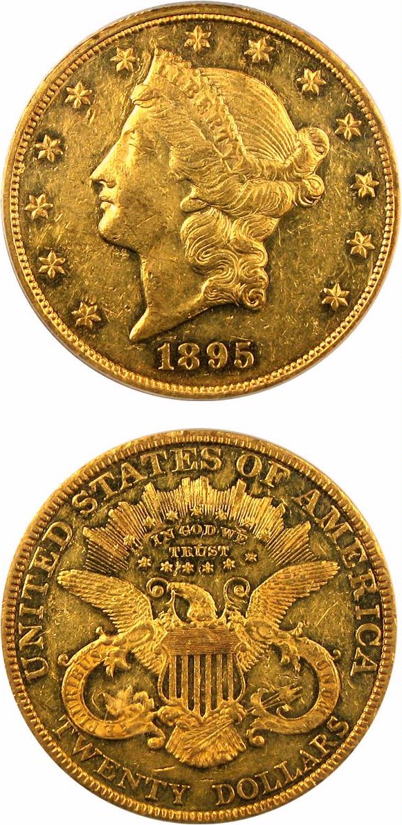 image for: 1895 $20  PCGS/CAC Proof 55 