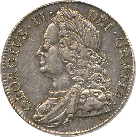 image for: Great Britain: 1743 Crown  PCGS XF45   