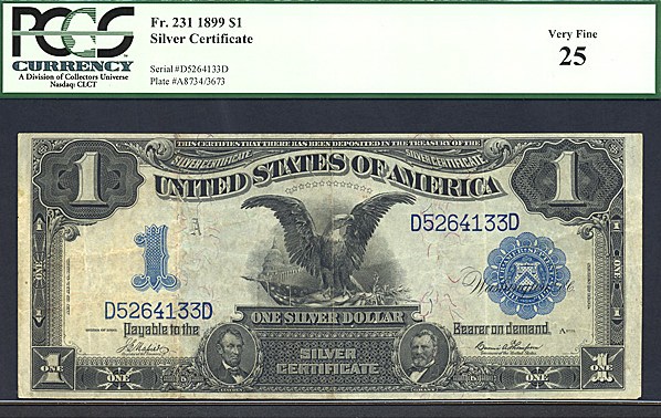 image for: Fr.231 1899 $1 Black Eagle PCGS VF25  [D5264133D]