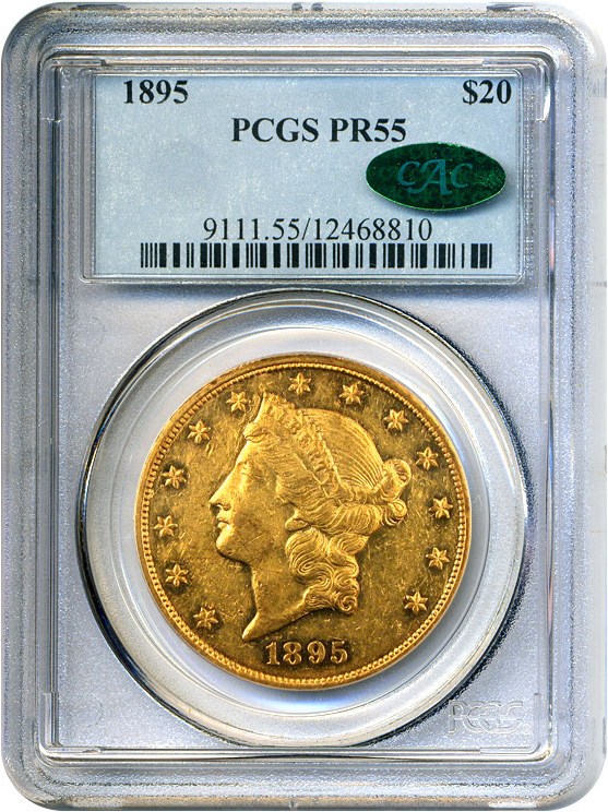 image for: 1895 $20  PCGS/CAC Proof 55 