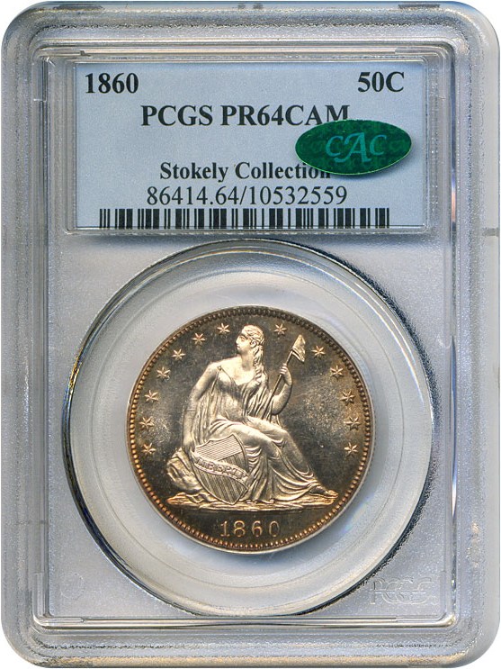 image for: 1860 50c  PCGS/CAC Proof 64 Cameo