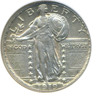 image for: 1919 25c DGS XF45 (Lightly Cleaned)