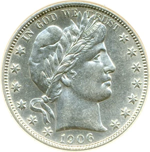 image for: 1906-S 50c DGS AU55 (Cleaned)