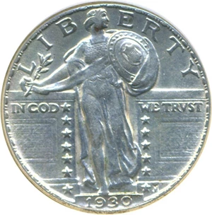 image for: 1930 25c DGS AU55 (Cleaned)