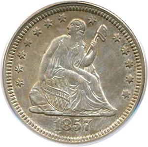 image for: 1857 25c PCGS AU53
