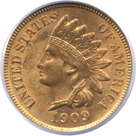 image for: 1909 1c Indian PCGS MS64 RD