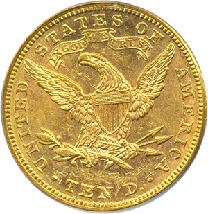 image for: 1889 $10 PCGS MS60