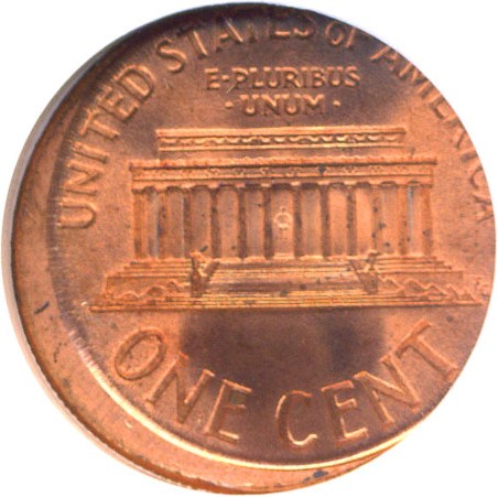 image for: 1998-D 1c  NGC MS65 RD *Mint Error - Struck 5% Off Center*