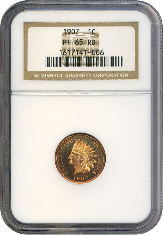 image for: 1907 1c  NGC Proof 65 RD