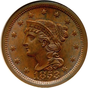 image for: 1853 1c NGC MS64 BN
