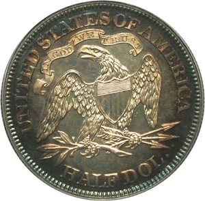 image for: 1866 50c PCGS/CAC Proof 64 Motto