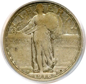 image for: 1916 25c Standing PCGS F15