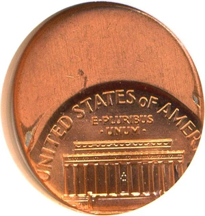 image for: 1996-D 1c NGC MS67 RD *Mint Error - Struck 40% Off Center*