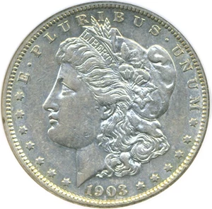 image for: 1903-S $1 DGS AU50 (Lightly Cleaned)