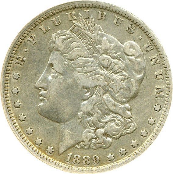 image for: Top 100 VAM: 1889-O $1 VAM 1A  Clashed E DGS VF35  (Cleaned)