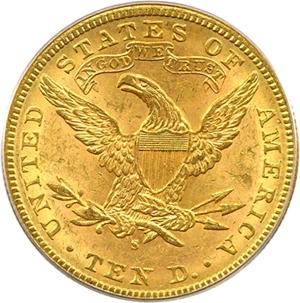 image for: 1885-S $10 PCGS MS62