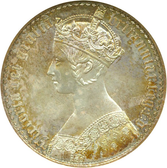 image for: Great Britain: 1847 Crown Gothic -UNDEC NGC Proof 64 * Color *