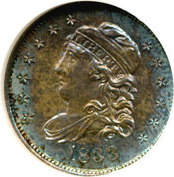 image for: 1833 H10c  NGC MS63 * Color *