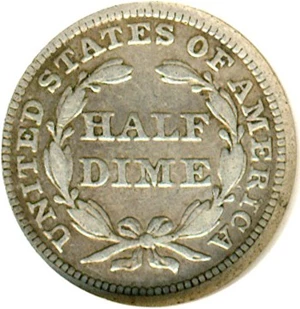 image for: 1853 H10c No Arrows DGS VF35 (Cleaned, Lightly Scratched)