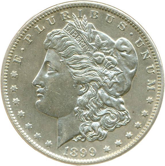 image for: Top 100 VAM: 1899-O $1 VAM 4, Micro O DGS AU55  (Cleaned, Altered Surfaces)