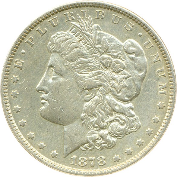 image for: Hot 50 VAM: 1878 7TF $1 R78  VAM 162  Broken N&M DGS XF45  (Cleaned, Damaged)