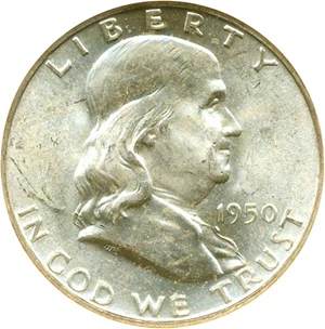 image for: 1950 50c ANACS MS64 FBL