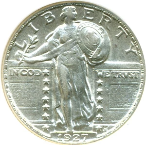 image for: 1927 25c DGS AU55 (Lightly Cleaned)