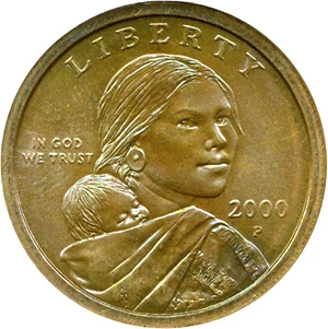 image for: 2000-P Sac $1 NGC MS66 *Color*