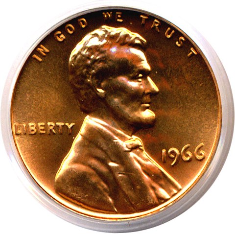 image for: 1966 1c SMS PCGS MS67 RD
