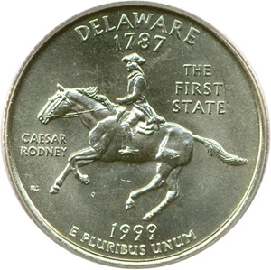 image for: 1999-P 25c Delaware PCGS MS66